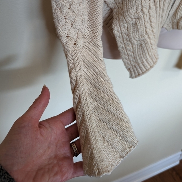 Bcbgmaxazria knit zippered cardigan sweater zanzi cream xs - Picture 7 of 14